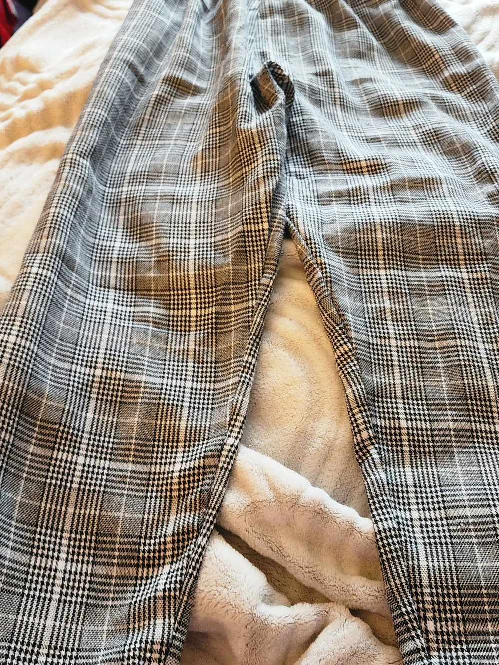 Kids Gray Plaid Casual Bottoms - Classic Comfort